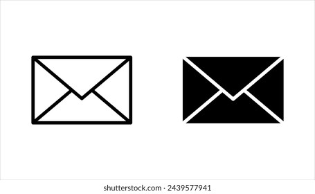 Mail icons set vector. Envelope icon set. email sign and symbol. vector illustration on white background