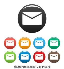 Mail icons set. Vector simple illustration of mail icons isolated on white background