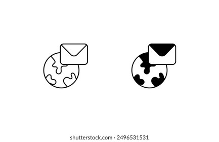 Mail icons set vector stock illustration