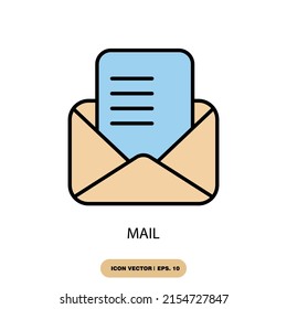 mail icons  symbol vector elements for infographic web