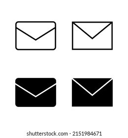 Vector de iconos de correo. signo y símbolo de correo electrónico. Icono de correo electrónico. Icono de sobre