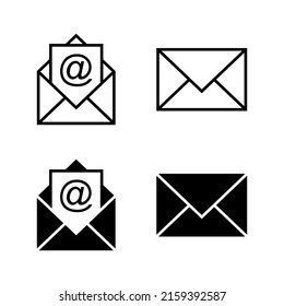 Vector de iconos de correo. signo y símbolo de correo electrónico. Icono de correo electrónico. Icono de sobre