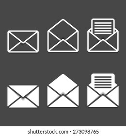 Mail icons, vector eps10 illustration