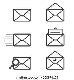 Mail icons. vector graphics