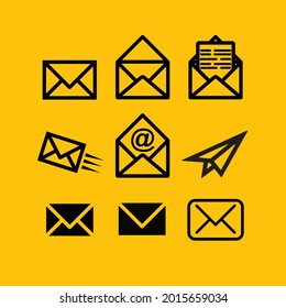 Vector de iconos de correo, diseño vectorial de iconos de correo