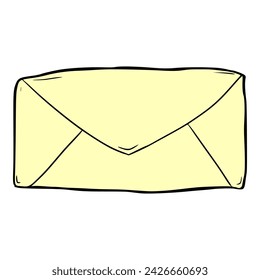 mail illustration Colored hand drawn