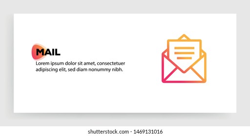 MAIL AND ILLUSTRATION ICON CONCEPT