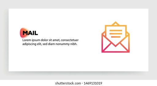 MAIL AND ILLUSTRATION ICON CONCEPT