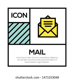 MAIL AND ILLUSTRATION ICON CONCEPT