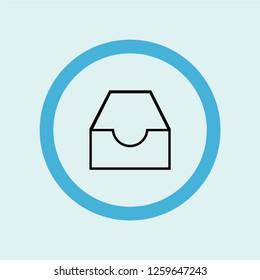 mail inbox empty icon symbol. Premium quality isolated mail inbox empty vector icon in trendy style. mail inbox empty element.