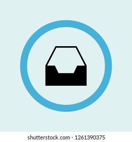 mail inbox empty icon symbol. Premium quality isolated mail inbox empty vector icon in trendy style. mail inbox empty element.
