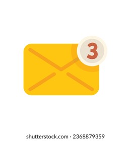 Mail inbox icon flat vector. Button interface. Contact movie isolated