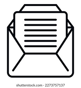 Mail inbox icon outline vector. Business marketing. Social market