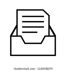 Mail in inbox tray icon vector icon. Simple element illustration. Mail in inbox tray symbol design. Can be used for web and mobile.