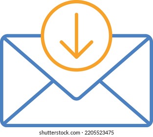 Icono vectorial de la Bandeja de entrada de correo. Se puede usar para imprimir, móviles y aplicaciones web.