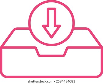 Mail Inbox vector icon. Can be used for printing, mobile and web applications.