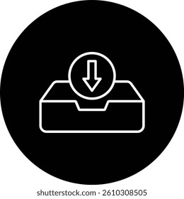 Mail Inbox vector icon. Can be used for printing, mobile and web applications.
