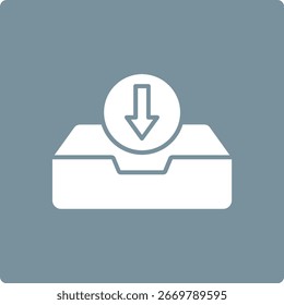 Mail Inbox vector icon. Can be used for printing, mobile and web applications.