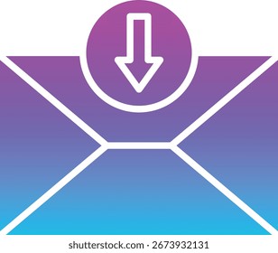 Icono de Vector de la Bandeja de entrada de correo. Se puede utilizar para aplicaciones de impresión, móviles y de Web.