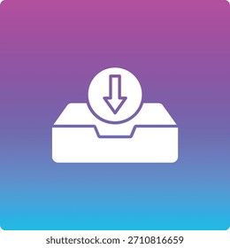 Icono de Vector de la Bandeja de entrada de correo. Se puede utilizar para aplicaciones de impresión, móviles y de Web.