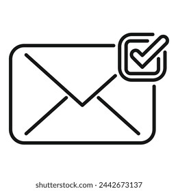 Mail info control icon outline vector. Quality products. Corporate trade price