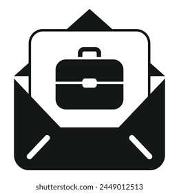 Mail info vacancy icon simple vector. Promotion best. People resume applicant