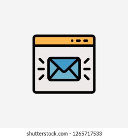 Mail interface concept line icon. Simple element illustration. Mail interface concept outline symbol design. Can be used for web and mobile UI/UX . Modern vector style.modern vector style.