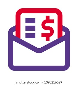 mail invoice for digital payment receipt amount
