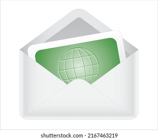 Mail involep Gray with white background