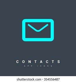 Mail isolated minimal single flat linear icon in color. Message line vector icon for websites and mobile minimalistic flat design. 