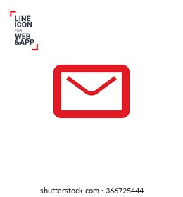 Mail isolated minimal single flat linear icon in color. Message line vector icon for websites and mobile minimalistic flat design.