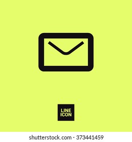 Mail isolated minimal single flat linear icon in color. Message line vector icon for websites and mobile minimalistic flat design.