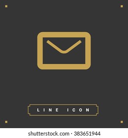 Mail isolated minimal single flat linear icon in color. Message line vector icon for websites and mobile minimalistic flat design.