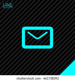 Mail isolated minimal single flat linear icon in color. Message line vector icon for websites and mobile minimalistic flat design.
