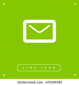 Mail isolated minimal single flat linear icon in color. Message line vector icon for websites and mobile minimalistic flat design.