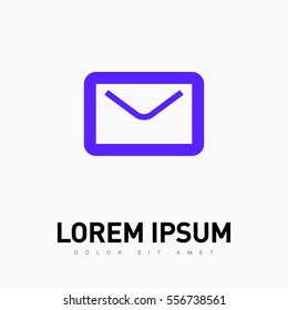 Mail isolated minimal single flat linear icon in color. Message line vector icon for websites and mobile minimalistic flat design.
