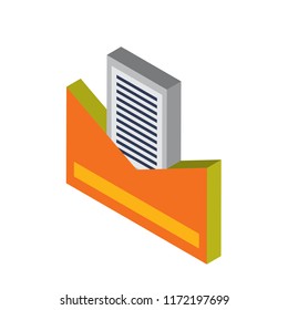 Mail isometric left top view 3D icon