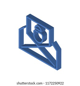 Mail isometric left top view 3D icon