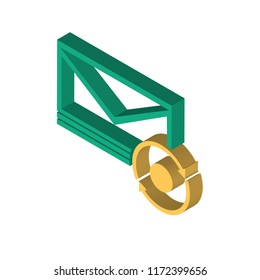 Mail isometric left top view 3D icon