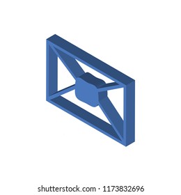 mail isometric left top view 3D icon