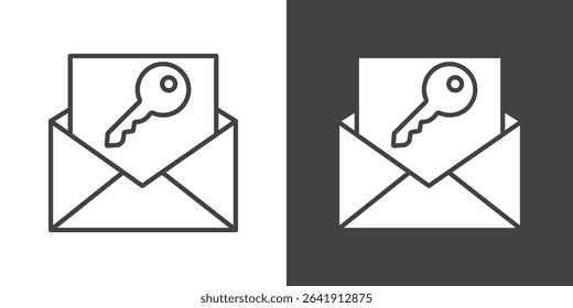 mail key cion symbol illustration logo
