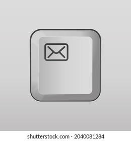 Mail key icon vector illustration.