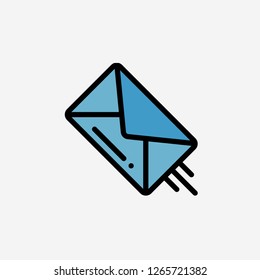 Mail letter concept line icon. Simple element illustration. Mail letter concept outline symbol design. Can be used for web and mobile UI/UX . Modern vector style.modern vector style.