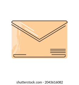 mail letter envelope icon isolated