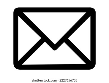 MAIL LETTER ENVELOPE ICON, ISOLATED PICTOGRAM