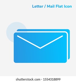 Mail / Letter Flat Icon Design for User Interface