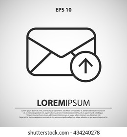 mail letter icon. mail envelope line icon