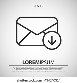 mail letter icon. mail envelope line icon