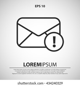 mail letter icon. mail envelope line icon