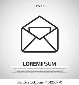mail letter icon. mail envelope line icon